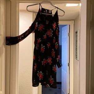 Never worn beautiful black and red floral dress